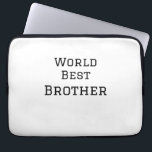 Weltbester Bruder fügt einfach den Text Sport hinz Laptopschutzhülle<br><div class="desc">Gestaltung</div>
