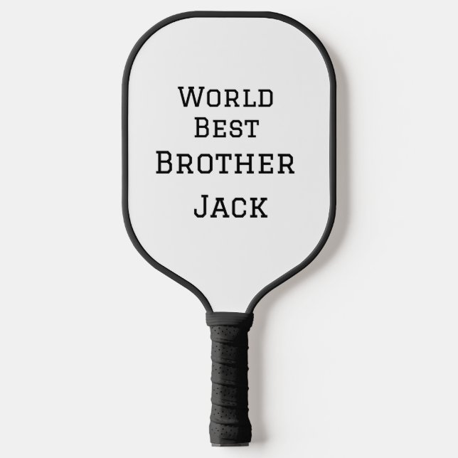Weltbester Bruder fügt einfach den Text Sport hinz Pickleball Schläger (Vorderseite)