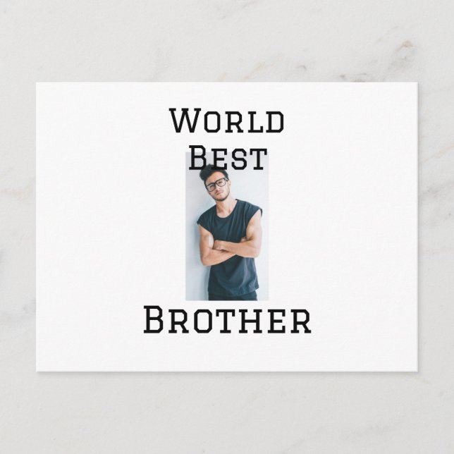 Weltbester Bruder fügt einfach den Text Sport hinz Postkarte (Vorderseite)