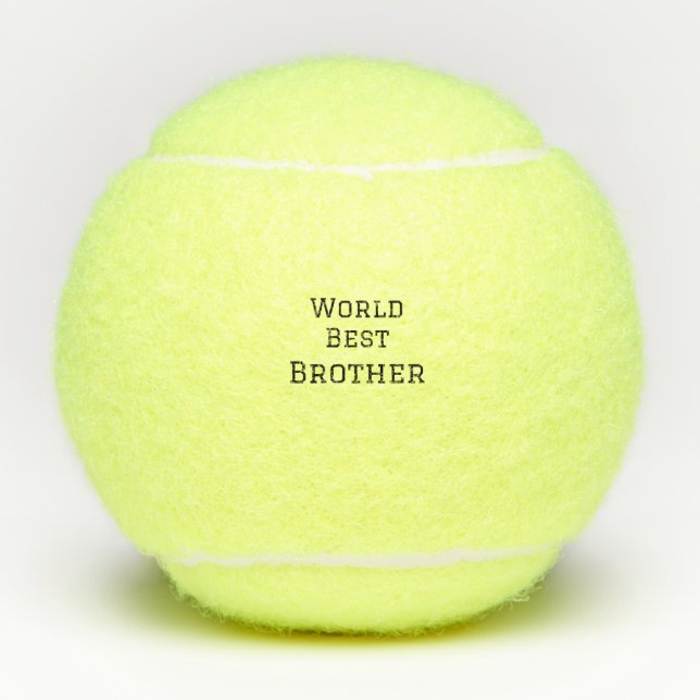 Weltbester Bruder fügt einfach den Text Sport hinz Tennisbälle (Vorderseite)