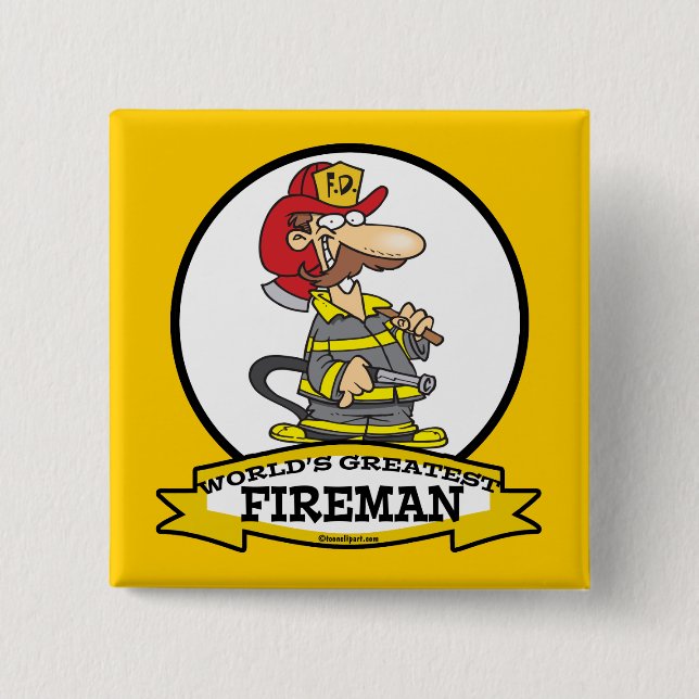 WELTBESTER CARTOON FIREMAN II BUTTON (Vorderseite)