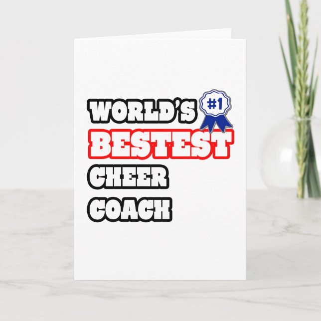 Weltbester Cheer-Coach Karte (Vorderseite)