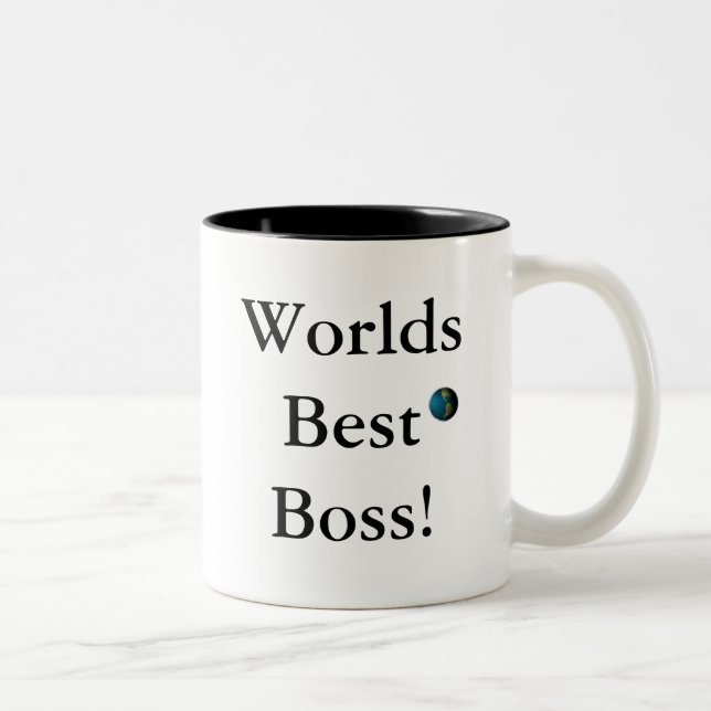 Weltbester Chef! Zweifarbige Tasse (Rechts)