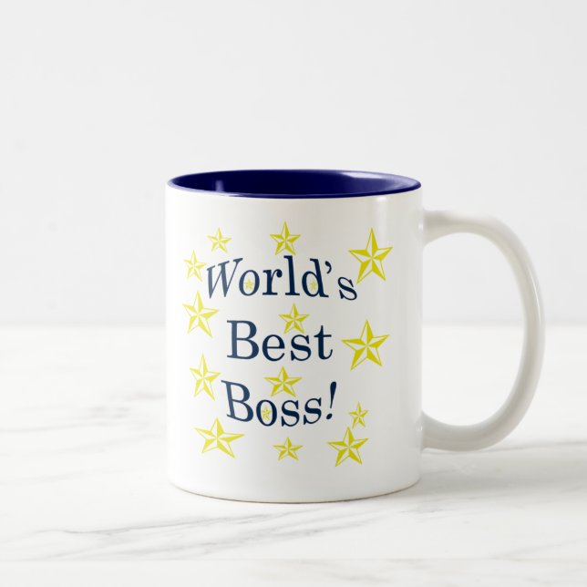 Weltbester Chef Zweifarbige Tasse (Rechts)