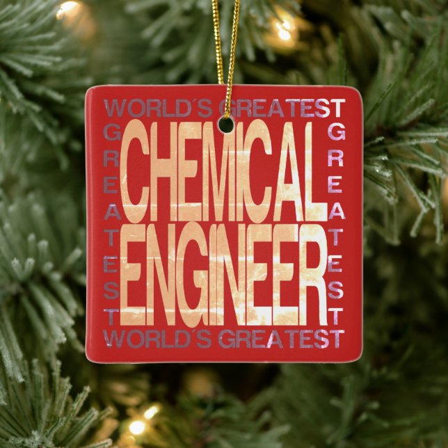Weltbester Chemieingenieur Keramikornament (Baum)