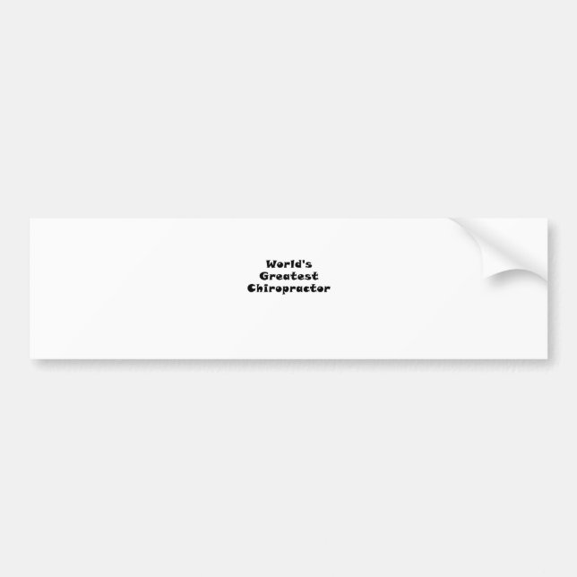 Weltbester Chiropraktor Autoaufkleber (Vorne)
