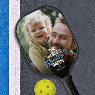Weltbester Daddy-Foto Pickleball Schläger