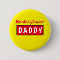 Weltbester Daddy Text Gelbe Väter Tag 6 cm