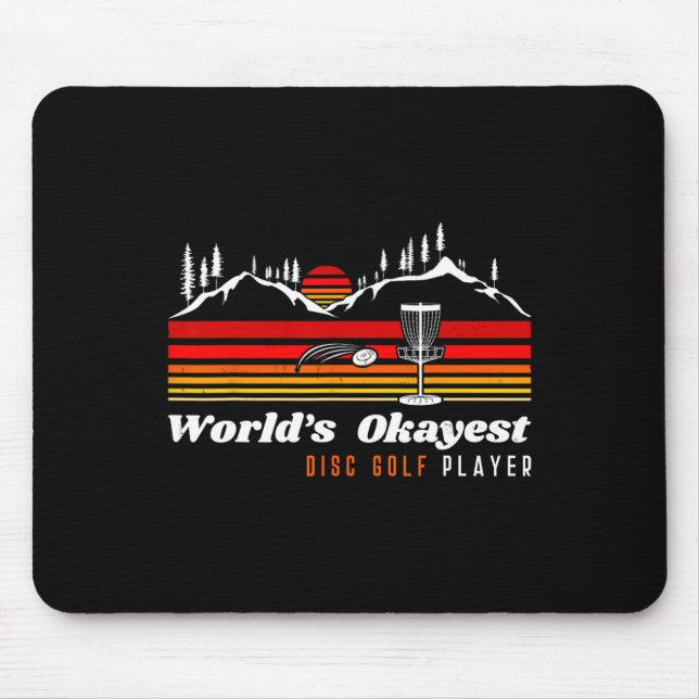 Weltbester Disc-Golf-Spieler Lustiger Frisbee Vint Mousepad (Vorne)