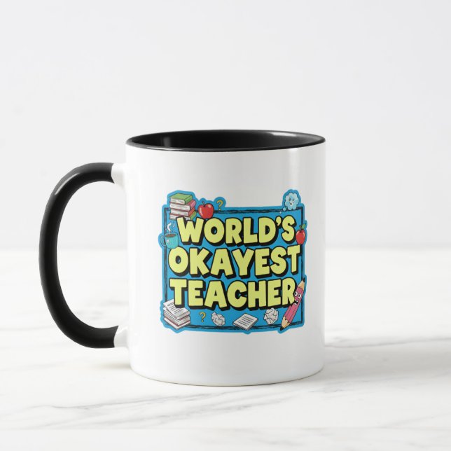 Weltbester Durchschnitt-Lehrer Tasse (Links)