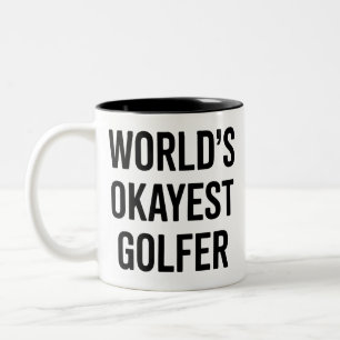 Weltbester durchschnittlicher Golfer-Vater zum Vat Zweifarbige Tasse