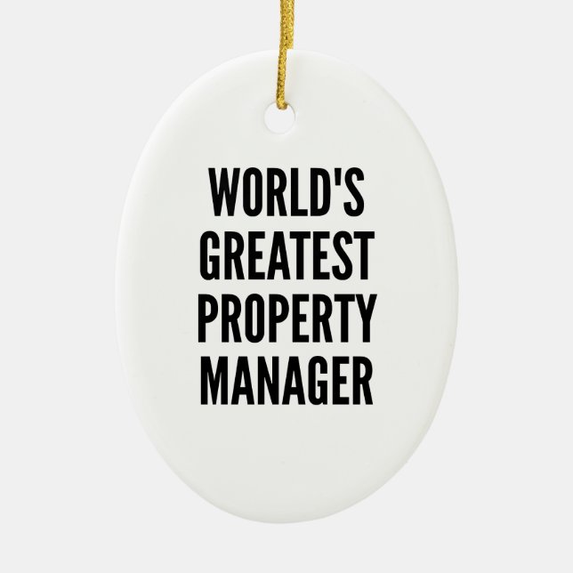 Weltbester Eigenschaftenmanager Keramikornament (Vorne)