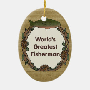 Weltbester Fischer-lustiges Fischen Keramikornament