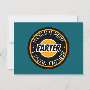 Weltbester Furzer Ich meine Vater Postkarte