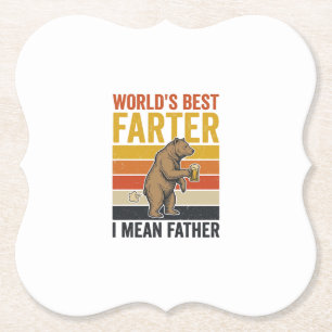 Weltbester Furzer Lustiger Vater Bär Untersetzer