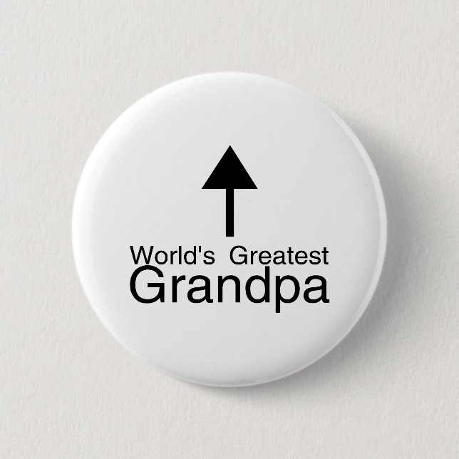 Weltbester Großvater-Pfeil Button (Vorderseite)