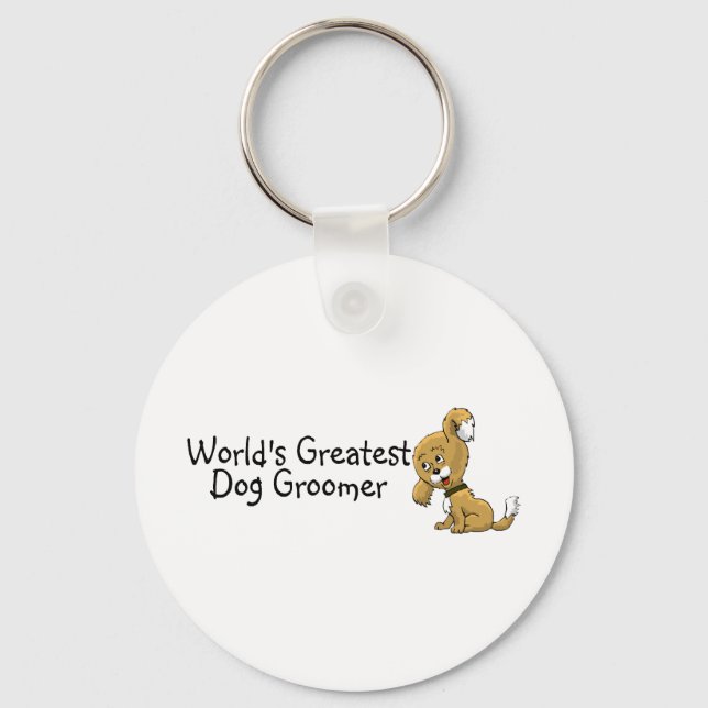 Weltbester Hund Groomer Schlüsselanhänger (Vorderseite)