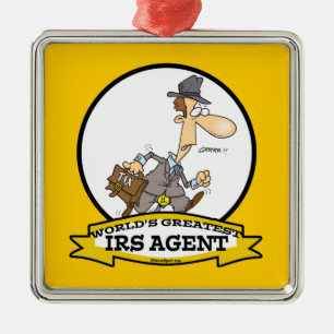 WELTBESTER IRS AGENT CARTOON ORNAMENT AUS METALL