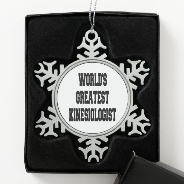 Weltbester Kinesiologe Schneeflocken Zinn-Ornament (Box)