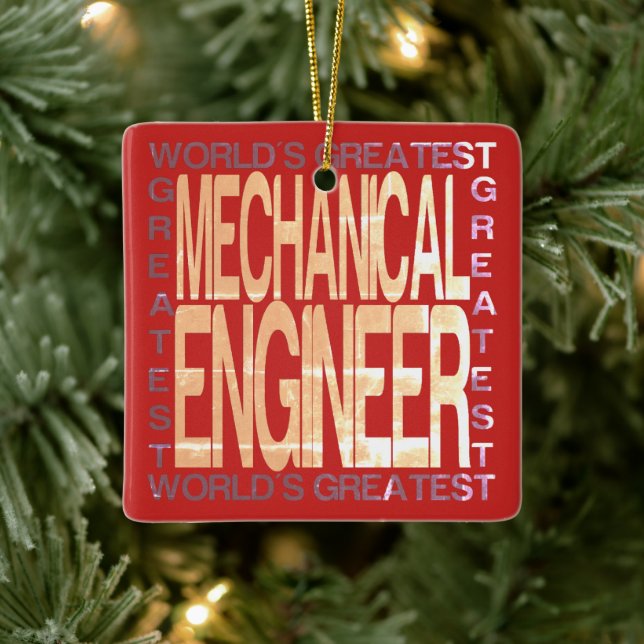 Weltbester Maschineningenieur Keramikornament (Baum)