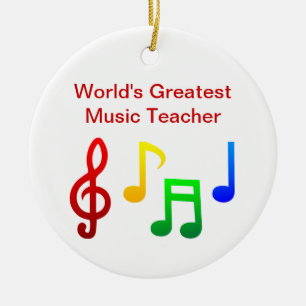 Weltbester Musik-Lehrer Keramikornament