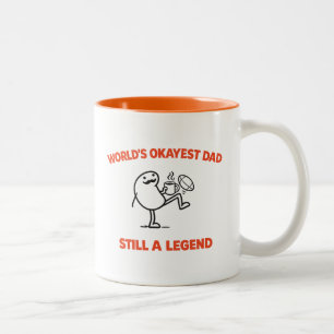 Weltbester Okay-Vater Lustiger Vaterwitz Vater Zweifarbige Tasse