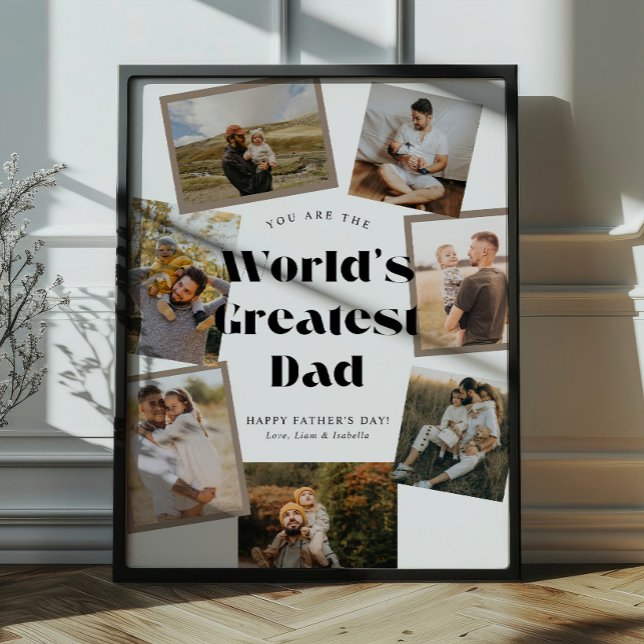 Weltbester Papa 7 Foto-Collage Poster (Von Creator hochgeladen)