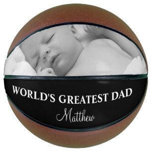 Weltbester Papa Foto Bild Modern Benutzerdefiniert Basketball