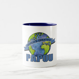 Weltbester Papou Zweifarbige Tasse