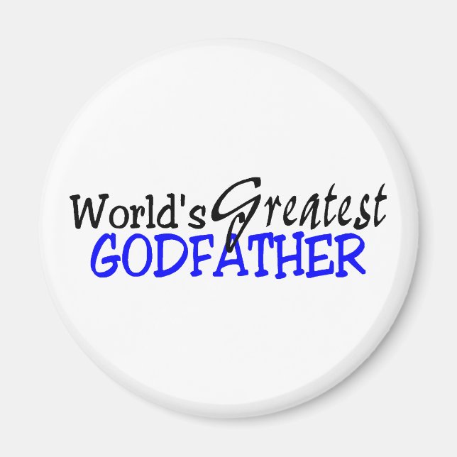 Weltbester Pate Blau Magnet (Vorne)