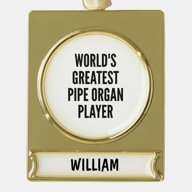 Weltbester Pilotenspieler Banner-Ornament Gold (Vorderseite)