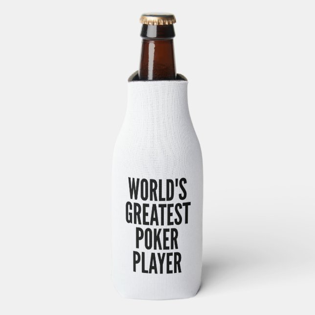 Weltbester Poker Flaschenkühler (Flaschenvorderseite)