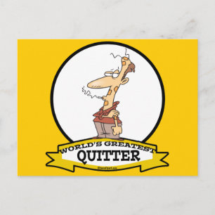 WELTBESTER QUITTER RAUCHER CARTOON POSTKARTE