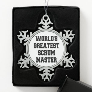 Weltbester Scanner Schneeflocken Zinn-Ornament