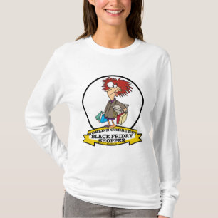 WELTBESTER SCHWARzer FREITAG-CARTOON T-Shirt