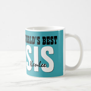 Weltbester SISTER-Individuelle Name AQUAMARIN V01C Kaffeetasse