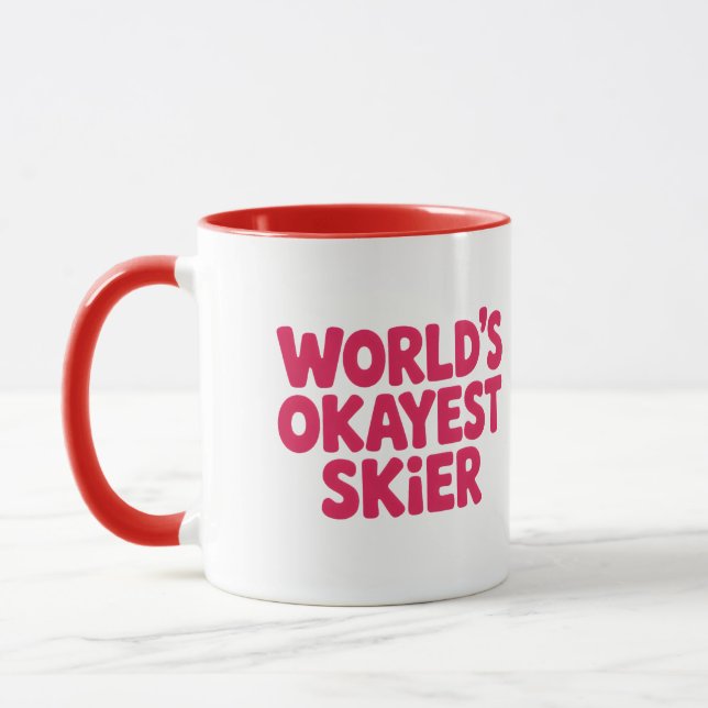 Weltbester Skifahrer Funny Ski-Tasse Tasse (Links)