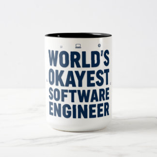 Weltbester Software-Ingenieur Lustiger Kaffeebeche Zweifarbige Tasse