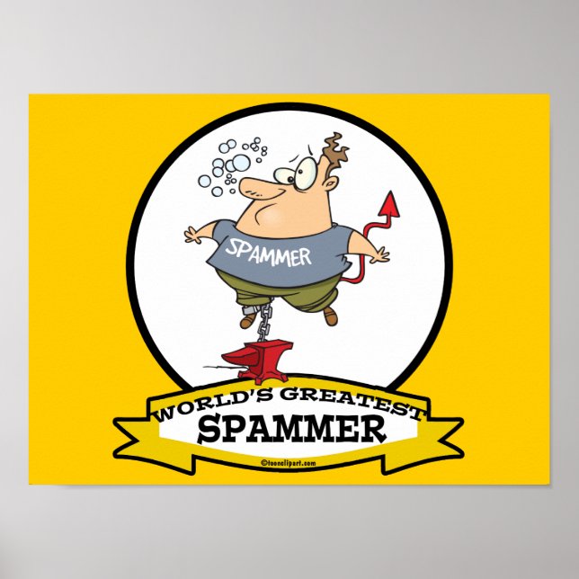 WELTBESTER SPAMMER CARTOON POSTER (Vorne)