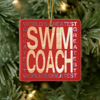 Weltbester Swim Coach Keramikornament