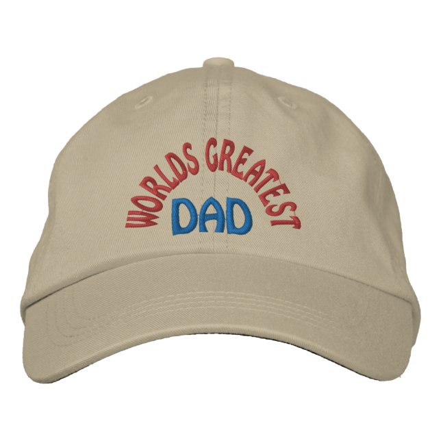 Weltbester Vater bestickte Hülle Bestickte Baseballkappe (Vorderseite)