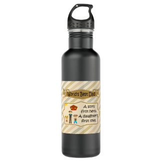 Weltbester Vater-erster Held-erste Liebe Edelstahlflasche