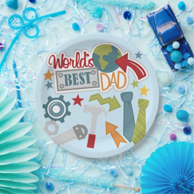 Weltbester Vater Pappteller (Party)