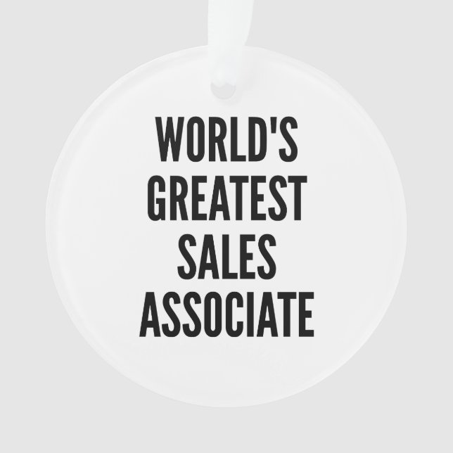Weltbester Vertriebsmitarbeiter Ornament (Vorderseite)