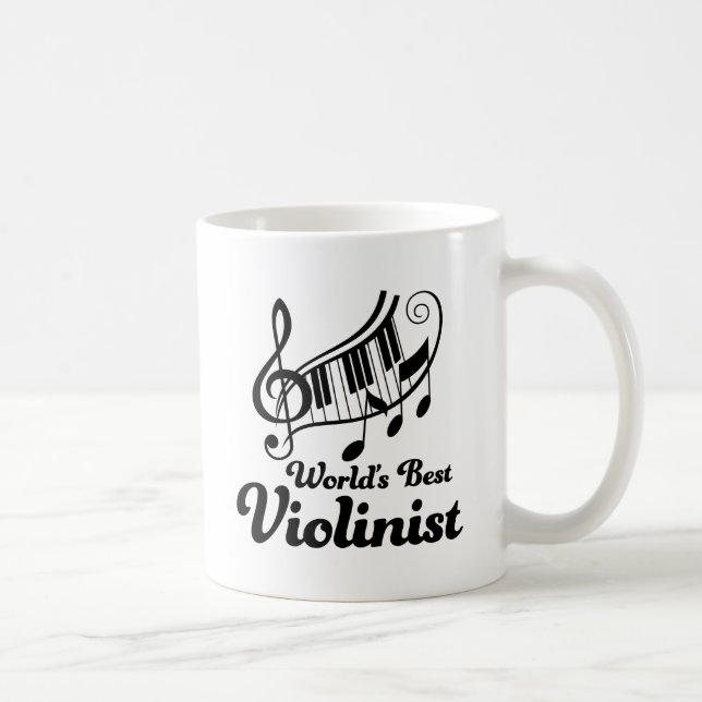 Weltbester Violinen-Spieler oder Violinist Kaffeetasse (Rechts)