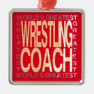 Weltbester Wrestling Ornament Aus Metall