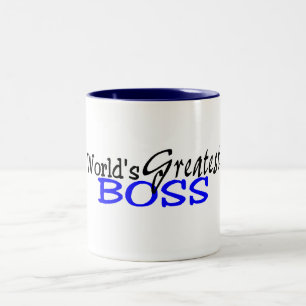 Weltbestes Chef-Schwarz-Blau Zweifarbige Tasse