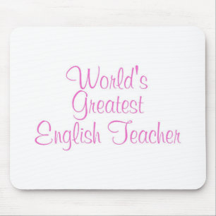 Weltbestes englischer Lehrer-Rosa Mousepad
