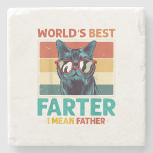 Weltbestes Fürzender Ich meine Vater T-Shirt Beste Steinuntersetzer