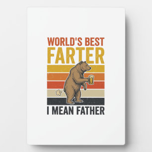 Weltbestes Furzer Lustiger Vater Bär Fotoplatte